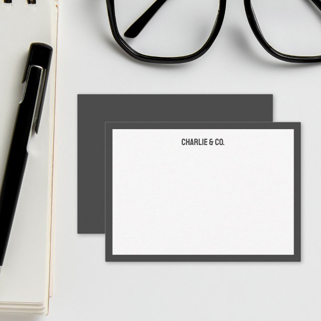 Minimalist Black Single Border, Personalise Card (Creator Uploaded)