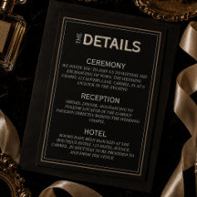 Minimalist Black Tie Formal Wedding Details