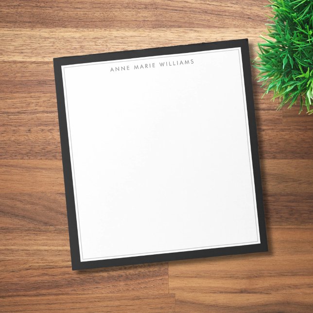 Minimalist Black Two Border Name Notepad (Creator Uploaded)