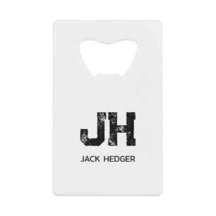 MINIMALIST BLACK TWO LETTER MONOGRAM NAME WHITE