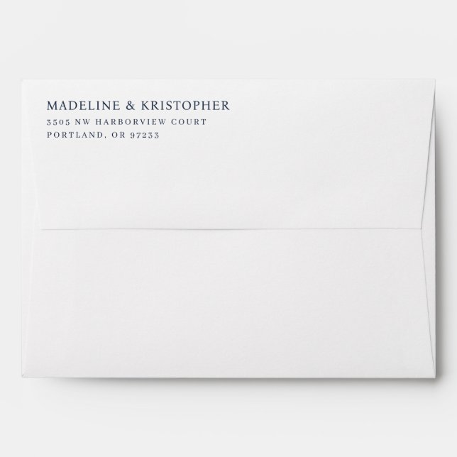 Minimalist Black Typographic Envelope (Back (Top Flap))