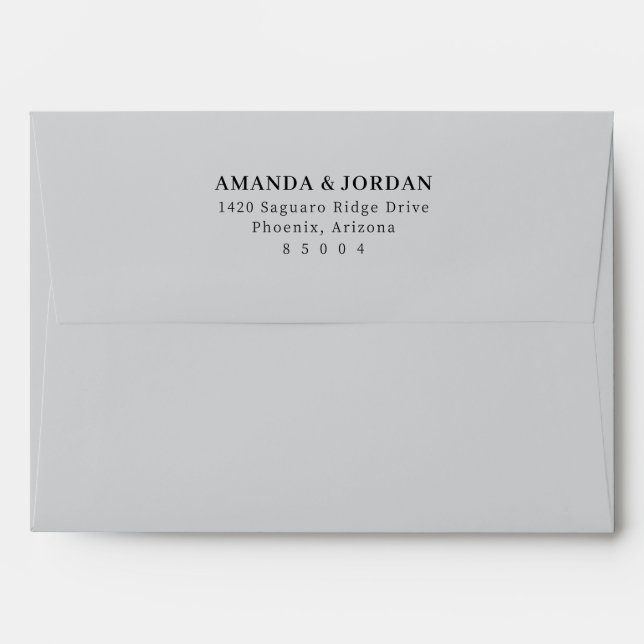 Minimalist Black Typographic Envelope (Back (Top Flap))