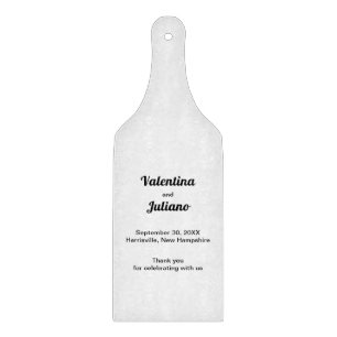 Minimalist Black Typography Decorative Wedding Cutting Board