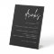 Minimalist Black Wedding Drinks Bar Menu