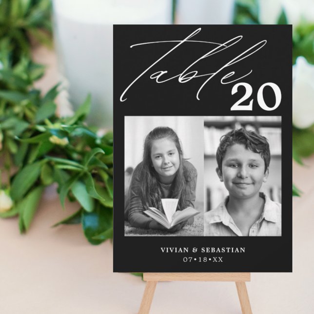 Minimalist Black Wedding Table Number Two Pictures (Creator Uploaded)