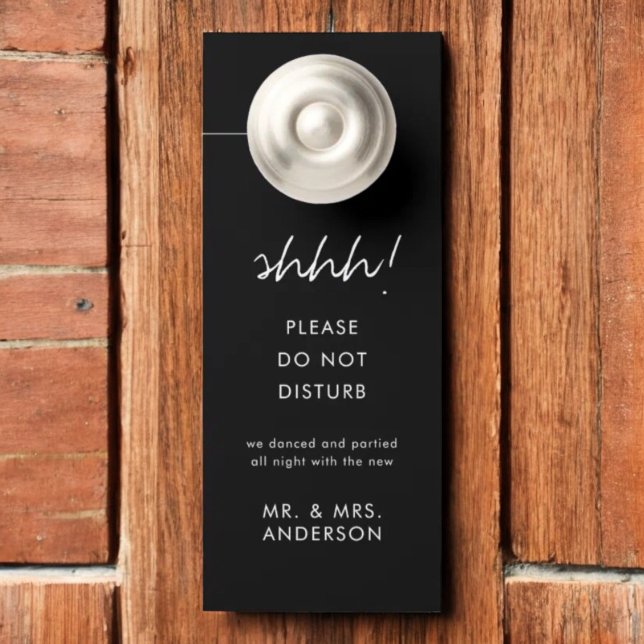 Minimalist Black Wedding Welcome Door Hanger (Creator Uploaded)