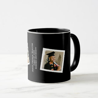 Minimalist Black & White 2 Framed Photo Graduate Mug