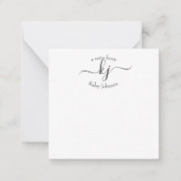 Minimalist Black White 2 Monogram Initial