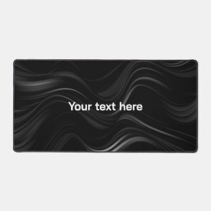 Minimalist Black & White Abstract Add Your Text Desk Mat