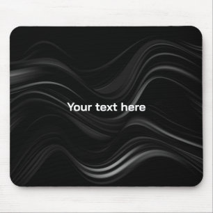Minimalist Black & White Abstract Add Your Text Mouse Pad