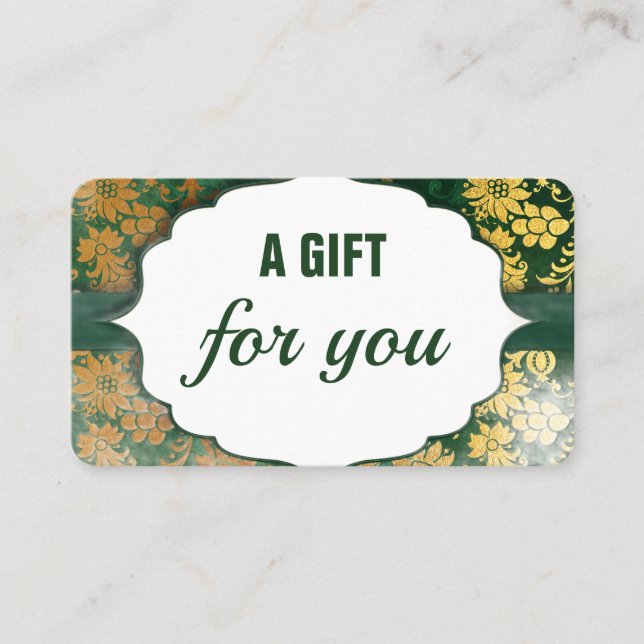 Minimalist Black & White Beauty Gift Certificate (Front)