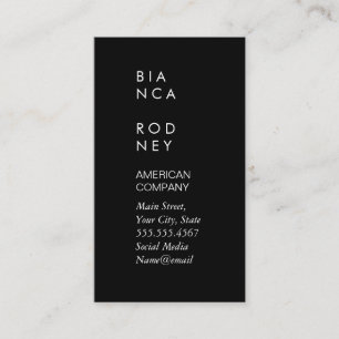 Minimalist (Black / White) Business Card