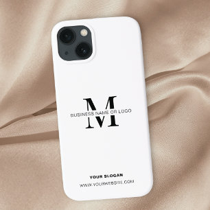 Minimalist Black & White Business Logo Monogram iPhone 13 Case