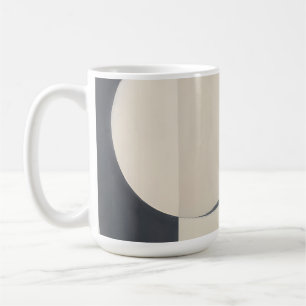 Minimalist Black White Circles Art Coffee Mug