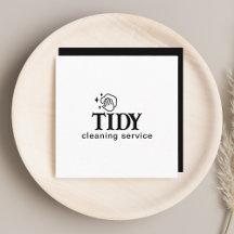 Minimalist Black & White Cleaning Service Custom