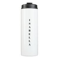 Minimalist black white custom vertical serif name