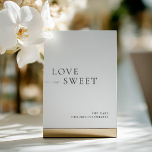 Minimalist Black & White Dessert Table Sign Invitation