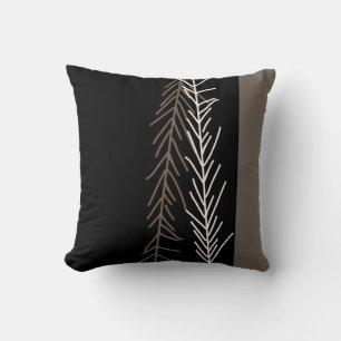Minimalist black,white grey abstract nature  art cushion
