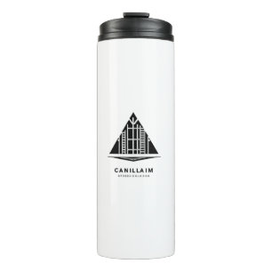 Minimalist Black & White Logo for Canadian Contrac Thermal Tumbler