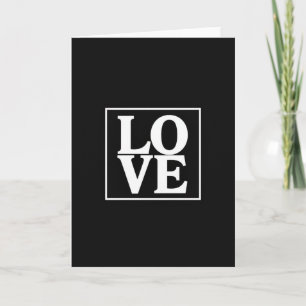 Minimalist Black White Love Card