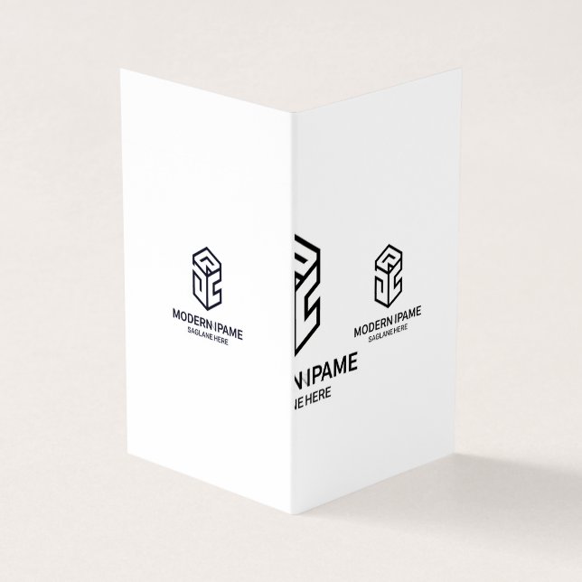 Minimalist Black & White Modern Business Logo – Cl Card (Outside)