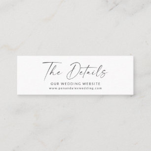 Minimalist Black White Modern Script Website Card