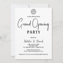 Minimalist Black White Open House Grand Opening
