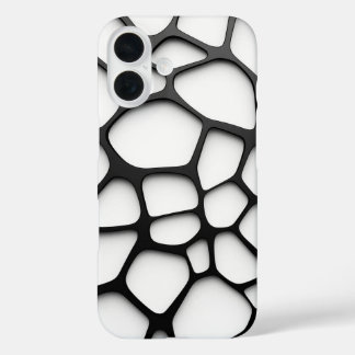 Minimalist Black & White Organic Grid Phone Case
