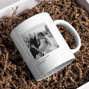 Minimalist Black & White Photo Christmas Gift Coffee Mug