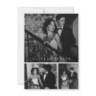 Minimalist Black & White Photo Wedding Invitation