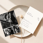 Minimalist Black & White Photo Wedding Invitation