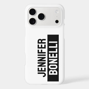 Minimalist Black & White Plain Elegant Modern Name