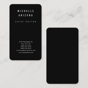 Minimalist Black & White Professional Modern Business Card
