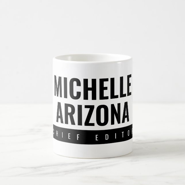 Minimalist Black & White Professional Modern Coffee Mug (Center)