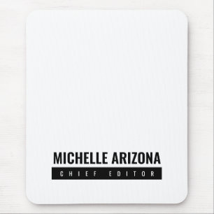 Minimalist Black & White Professional Modern Mouse Pad