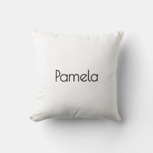 Minimalist Black & White Professional Modern Name Cushion