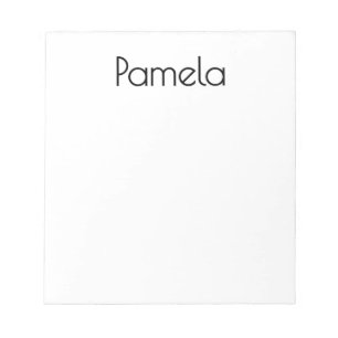 Minimalist Black & White Professional Modern Name Notepad