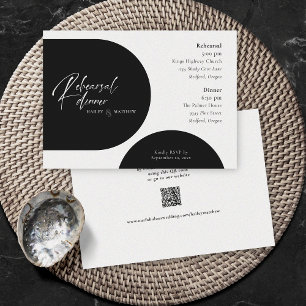 Minimalist Black White QR Code Invitation