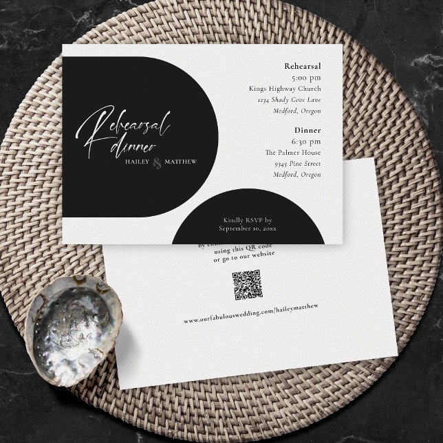 Minimalist Black White QR Code Invitation (Creator Uploaded)