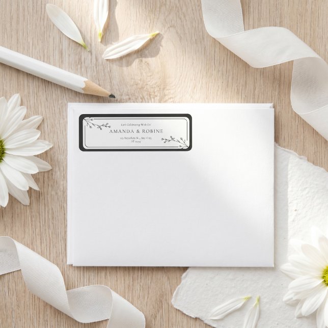 Minimalist Black & White  Return Address Label (Creator Uploaded)