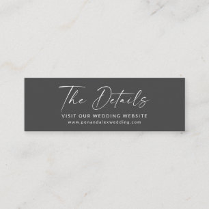 Minimalist Black White Script Website RSVP Card