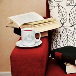 Minimalist black white sun inspirational Mug