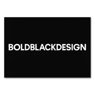 Minimalist Black & White Table Card
