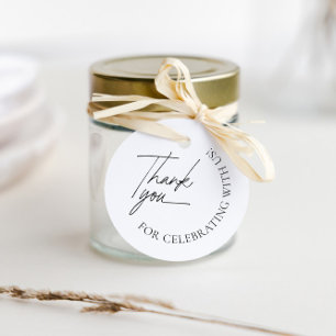 Minimalist Black & White Thank You Favour Tags