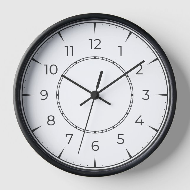 Minimalist Black & White Wall Clock ⏳ Modern (Front)