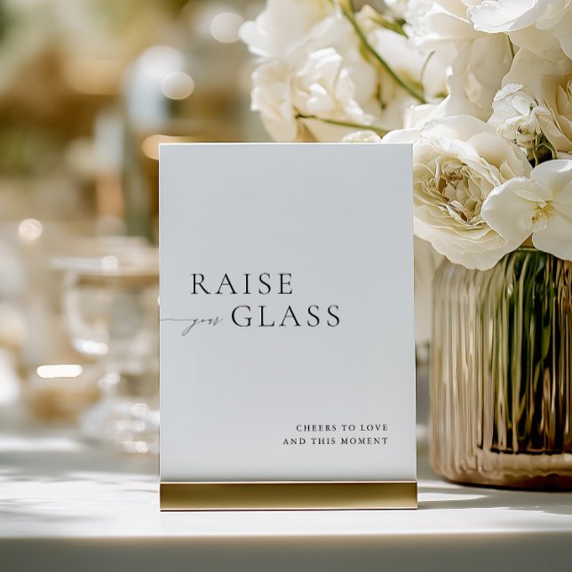 Minimalist Black & White Wedding Bar Sign Invitation (Minimalist Black & White Wedding Bar Sign)