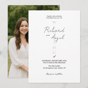 Minimalist Black & White Wedding Invitation