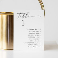 Minimalist Black & White Wedding Seating Chart