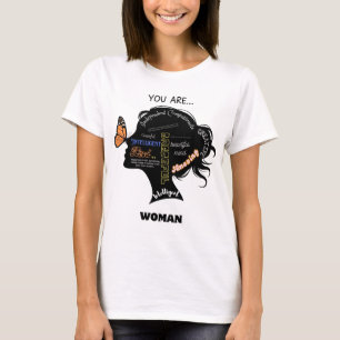 Minimalist Black & White Woman Silhouette T-Shirt