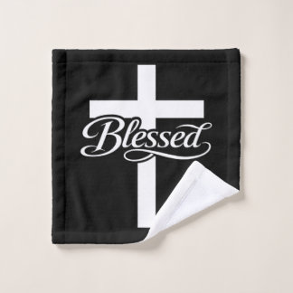Minimalist Blessed Cross Christian Faith Design Bath Towel Set